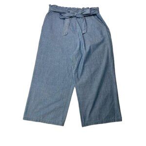 2/$30 Vero Moda Denim Cropped Papersack Loose Fit Pants Size XL #1226